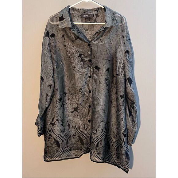 Designs & Co Lane Bryant Sheer Blouse, size 18/20 - Picture 12 of 15